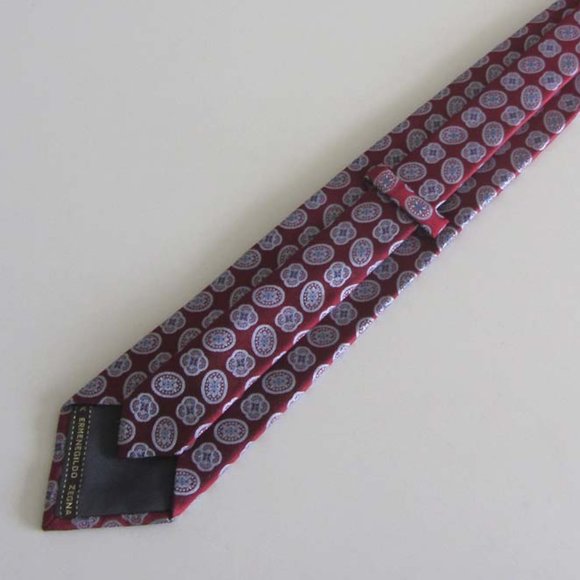 ERMENEGILDO ZEGNA medallion pattern tie 100% silk - Picture 2 of 6